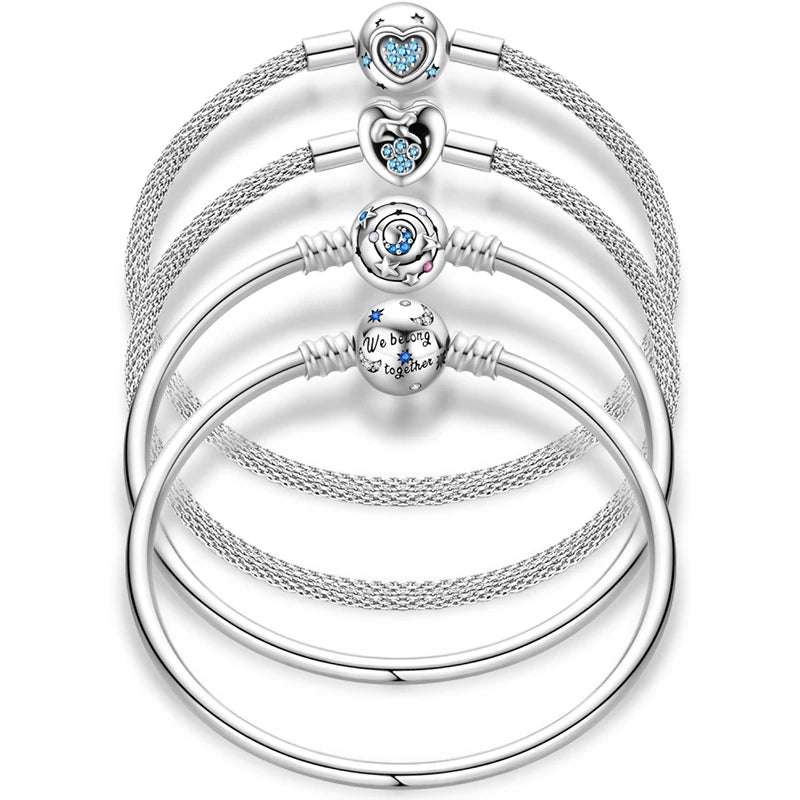 Cm Silver Bracelet Star Moon