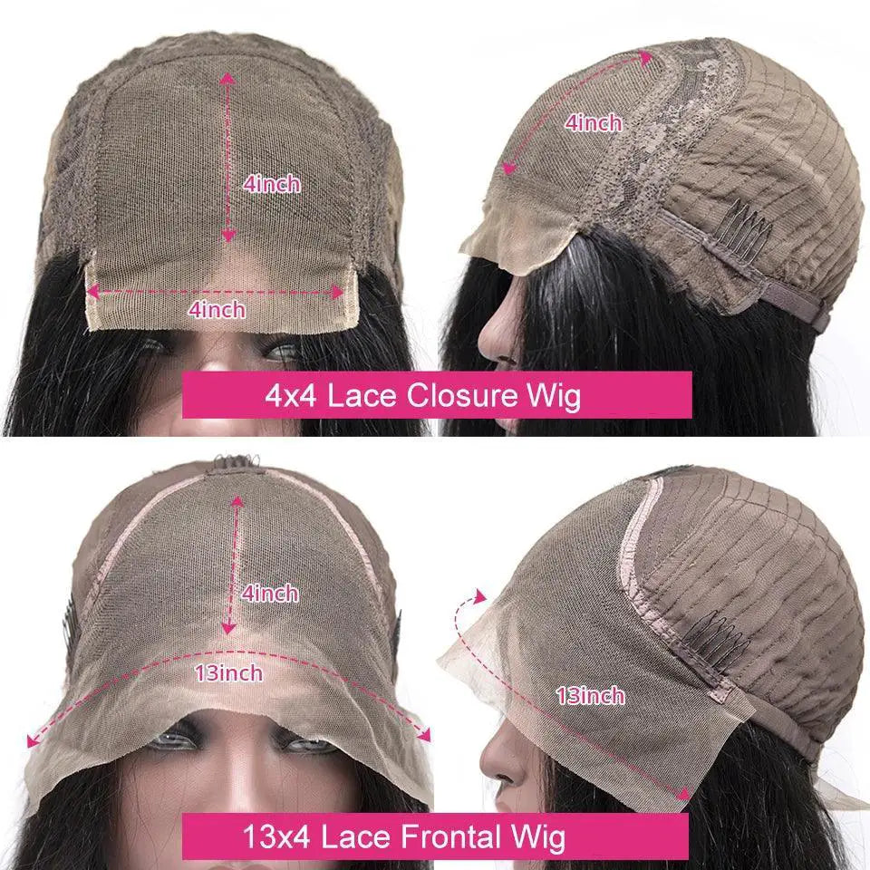 Short Brazilian Body Wave Lace Front Wig 13x4 Human Hair Bob