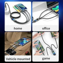 3 In 1 Braided Cable - MFi Fast Charge Cord