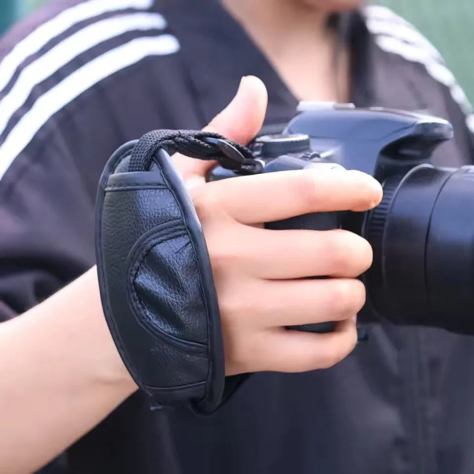 Padded Leather Camera Wrist Strap