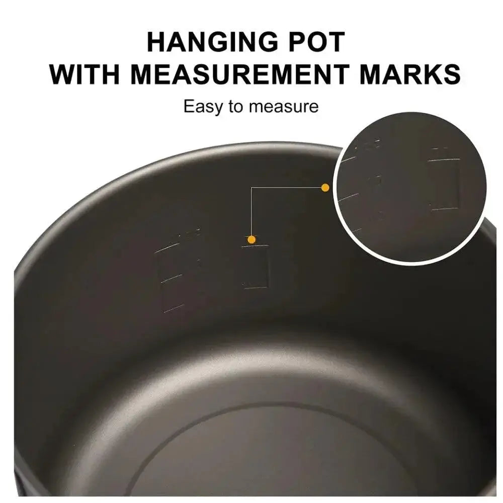 Lightweight Titanium Camping Cookware Set for Hiking Gear