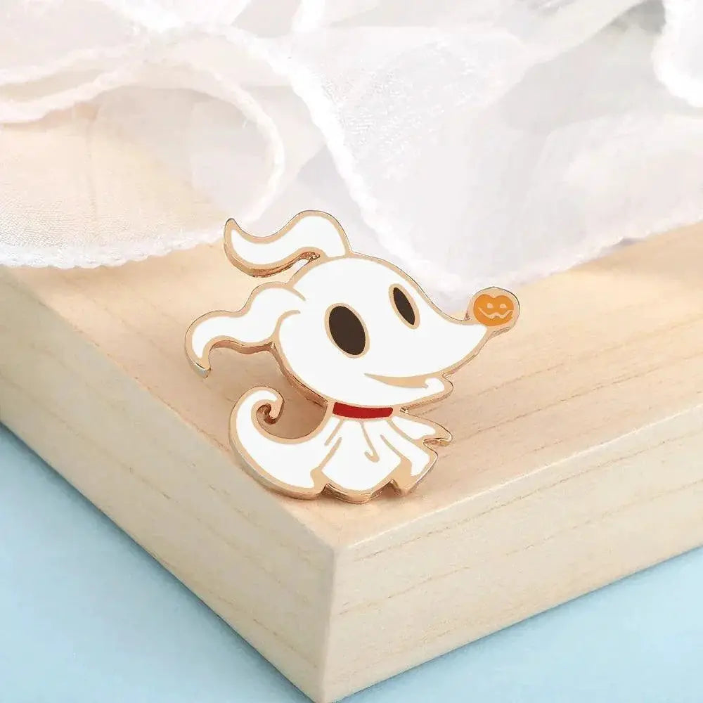 Spooky Ghost Enamel Brooches Cartoon Halloween Pins