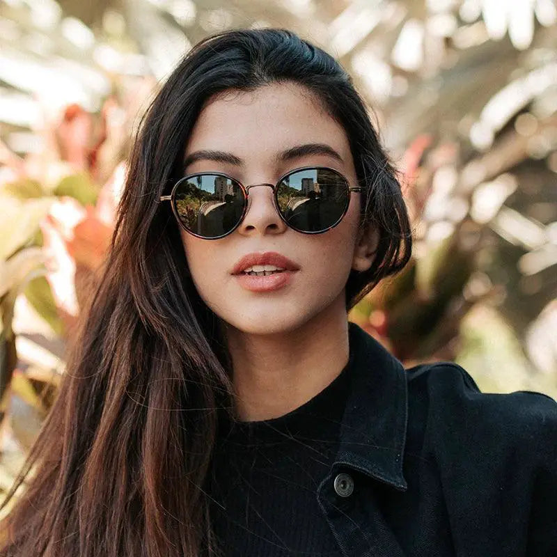 Retro Polarized Steampunk Sunglasses Unisex UV400 Circular