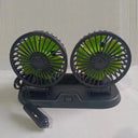 5V 12V 24V Car Fan Dual Head USB Adjustable Cooling Fan