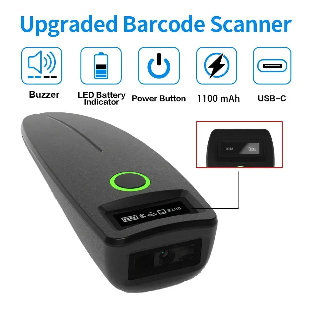 W7 Mini Bluetooth 2D Barcode Scanner Wireless Reader