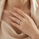 Elegant Sterling Moissanite Ring