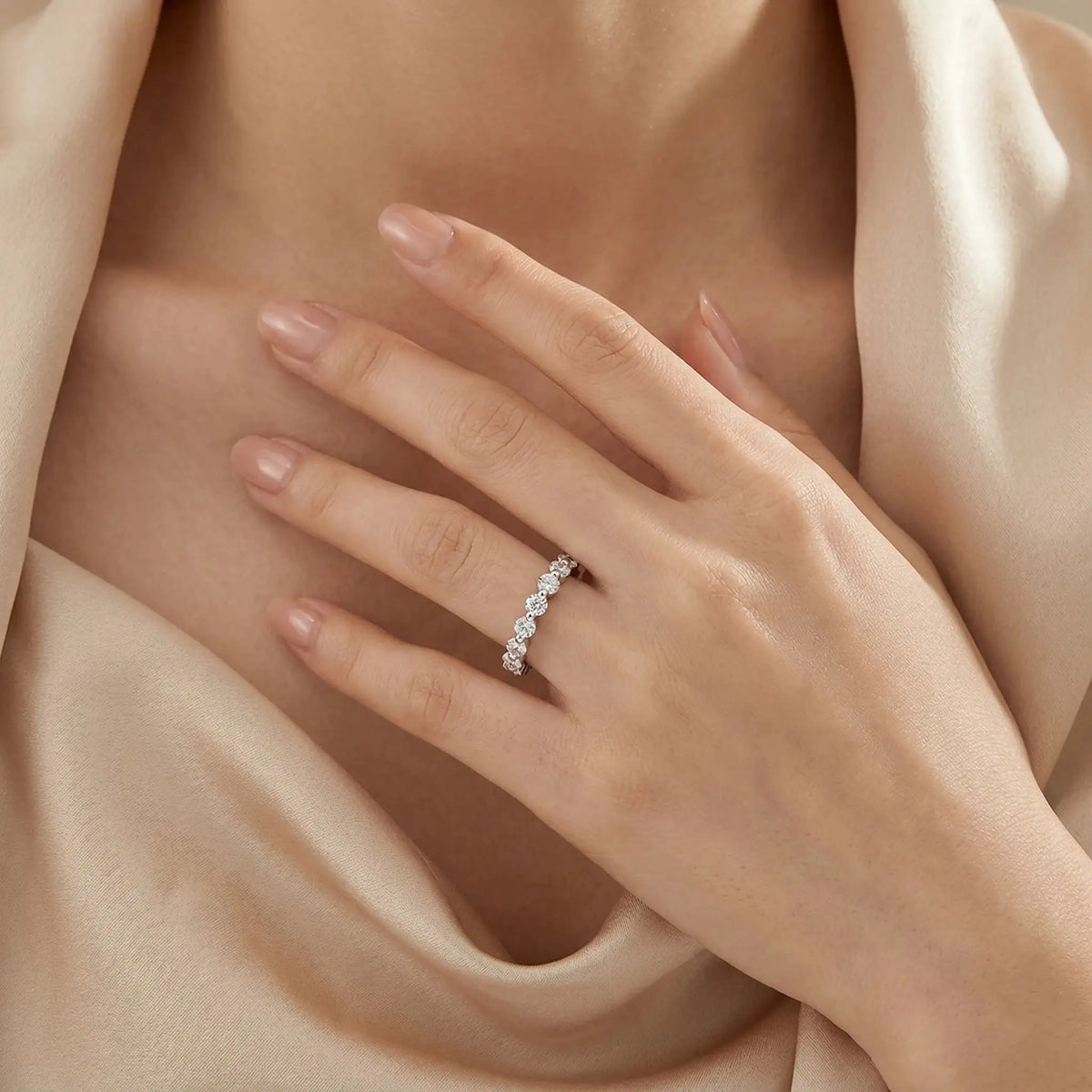 Elegant Sterling Moissanite Ring — product image 5