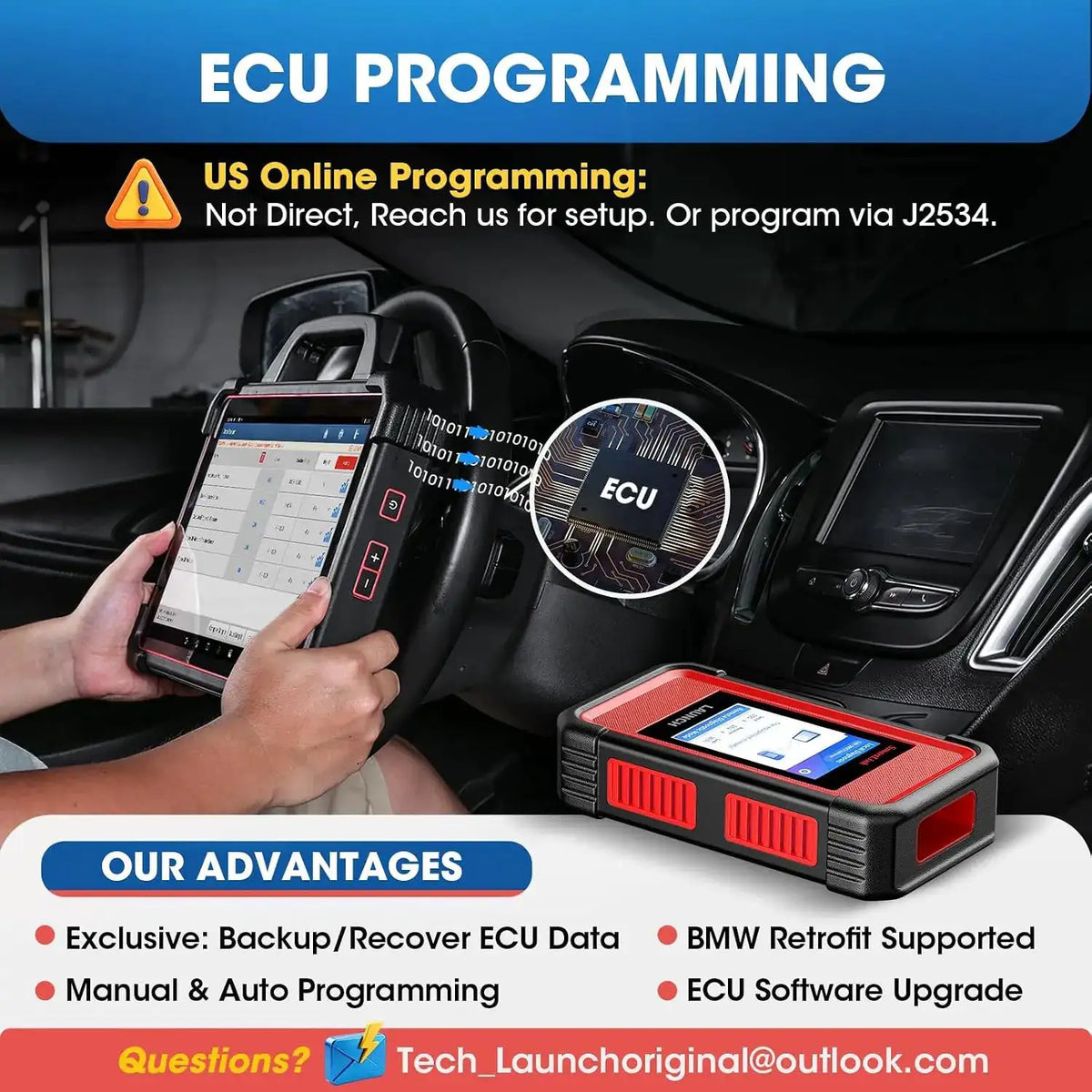 LAUNCH X431PADVIIELITE Car Diagnostic Tools J2534 Online Programming OBD2 Smartlink Automotive Scanner Auto Diagnost OBD 2 Years Free Update Professional OE-Level