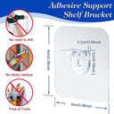 Clear Adhesive Shelf Bracket for Loads