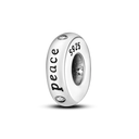 Inlaid Zircon Charm Beads Sterling
