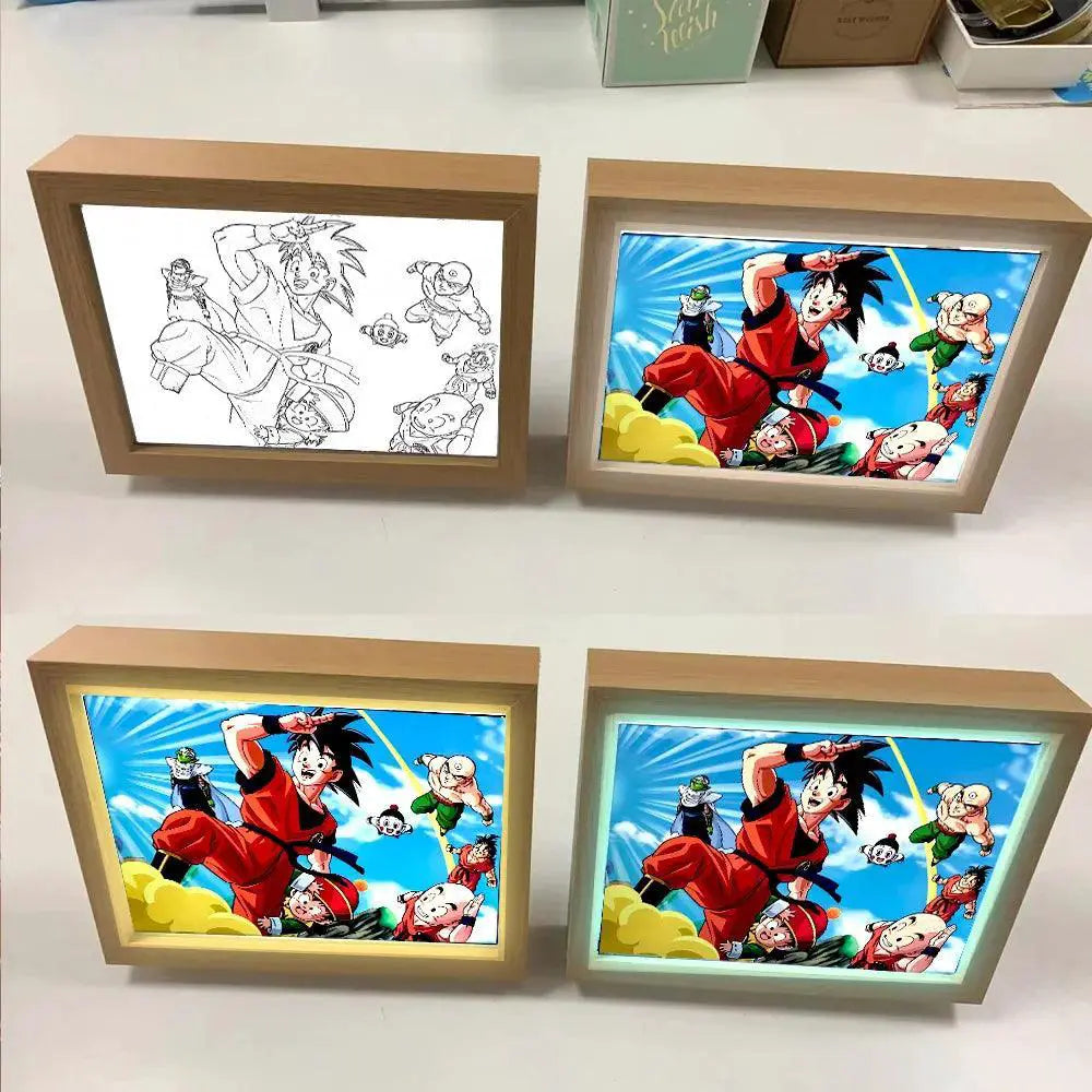 Dragon Ball Z Goku Vegeta Led Night Light Photo Frame