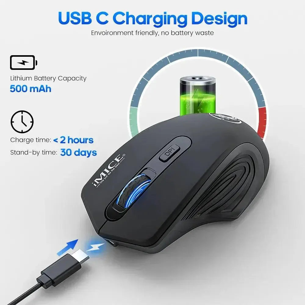 Ultimate Rechargeable Wireless Gaming Mouse Ergonomic Silent