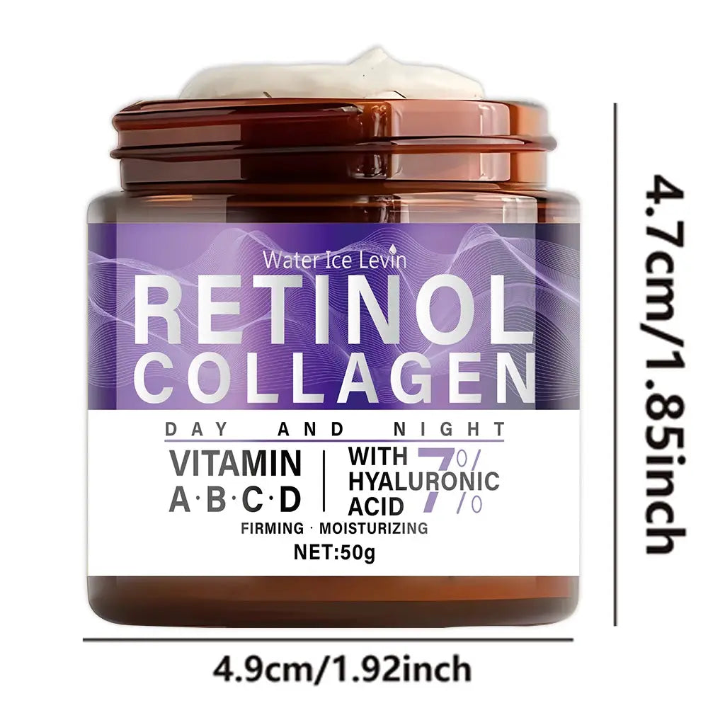 50g Collagen Retinol Niacinamide Day and Night Moisturizing Cream, Moisturizing and Firming, Silky Texture Suitable for All Skin Types