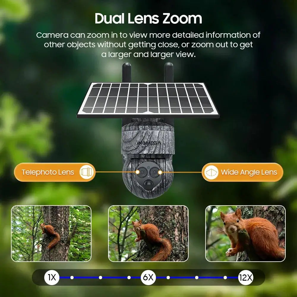 INQMEGA 8MP 4G SIM Card WiFi Solar Camera Outdoor Security