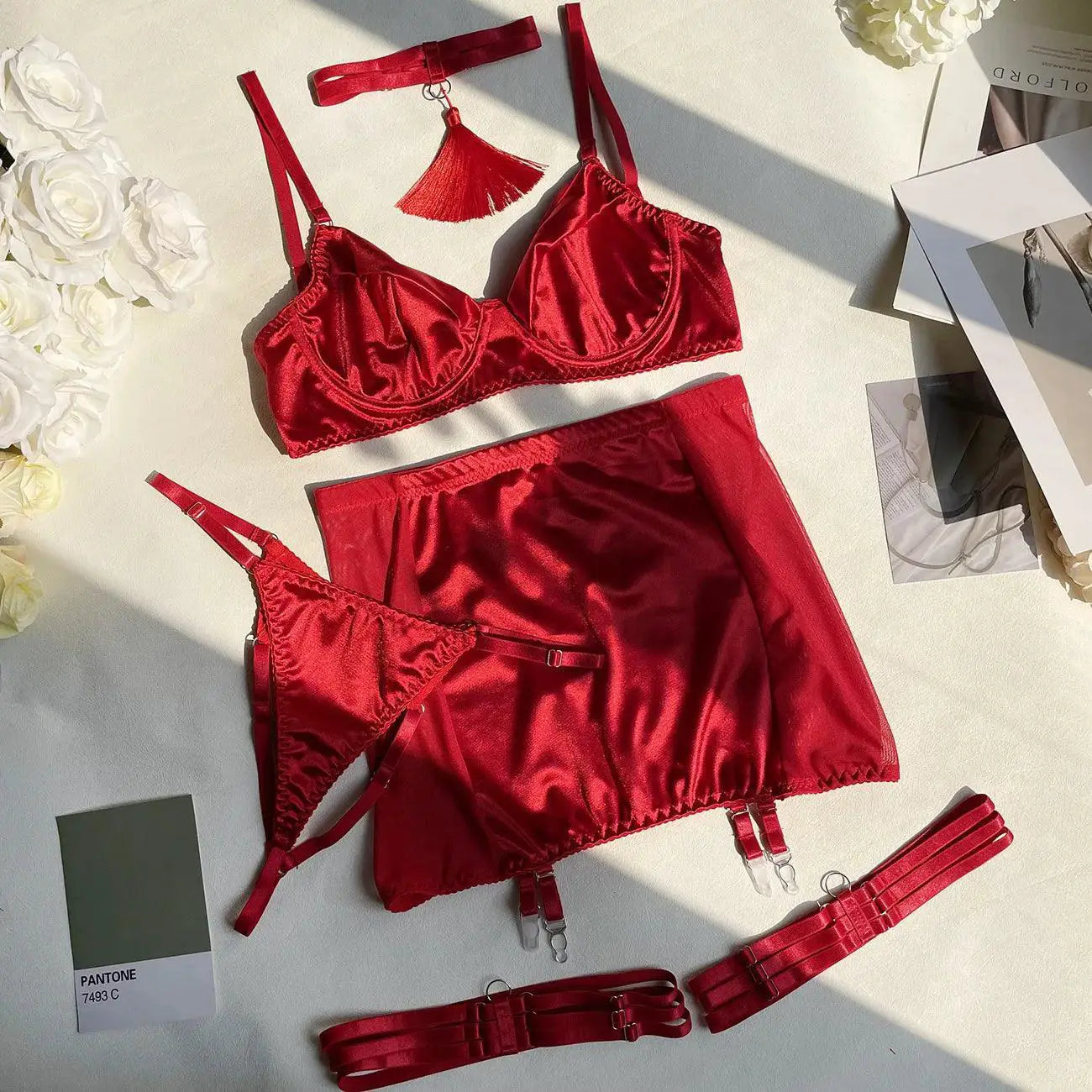 Passion Igniter Lingerie Set Seductive 5 Piece Ensemble