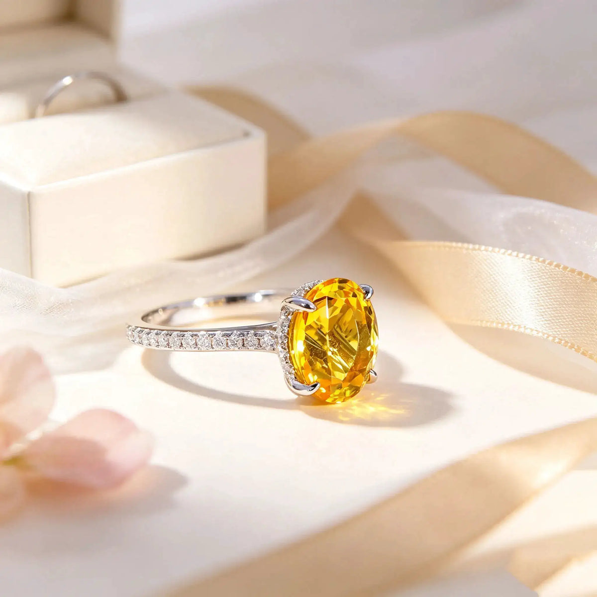 Premium Oval Moissanite Solitaire Ring — product image 2