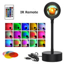 USB LED Projector Night Lights RGB Sunset Lamp With Remote