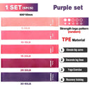5 Piece Portable Resistance Bands Set For Gym And Yoga