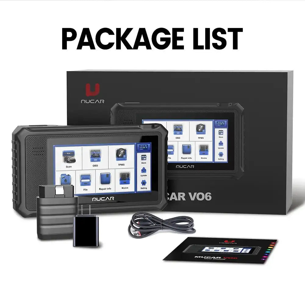 MUCAR VO6 Car Diagnostic Tools Lifetime Free Global Version Full System 28 Resets OBD2 Bi-Directional Control Scan Tool Scanner