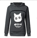 Cat Lover's Kangaroo Pouch Hoodie For Feline Fans Cozy