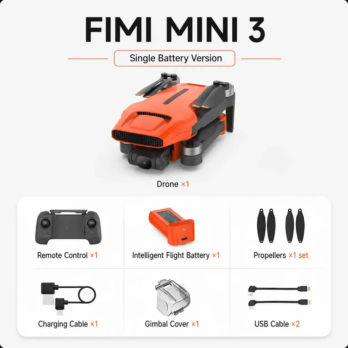MINI 3 GPS Camera Drone, 4K/60fps UHD Video, 48MP Photos, 3-Axis Mechanical Gimbal, 9KM HD Image Transmission, 32-Min Max Flight Time, Level 5 Wind Resistance, Intelligent Follow, One-Key Return to Home, Foldable Portable Qua
