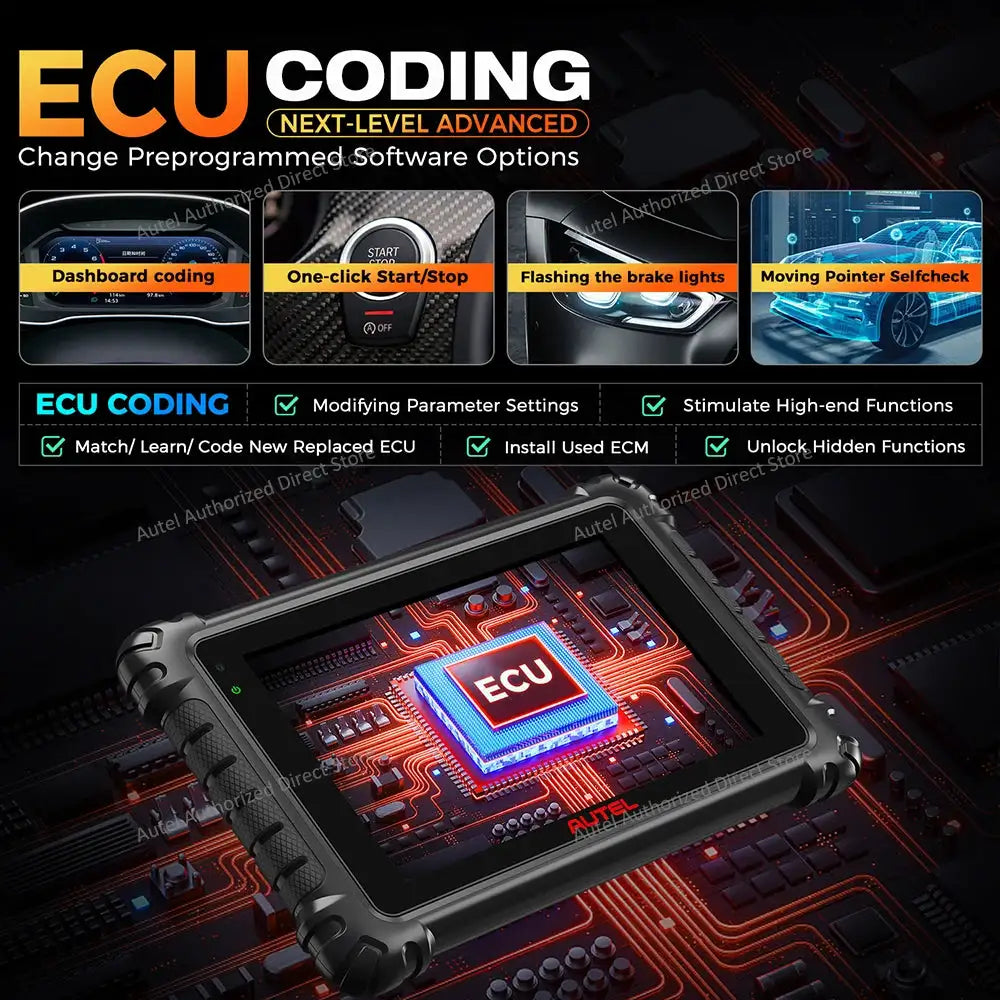 Autel MaxiSYS MS906 PRO Car Diagnostic Tools Bi-Directional Diagnosis Scanner ECU Coding, 36+ Services, CAN FD & DOIP, VAG Guide