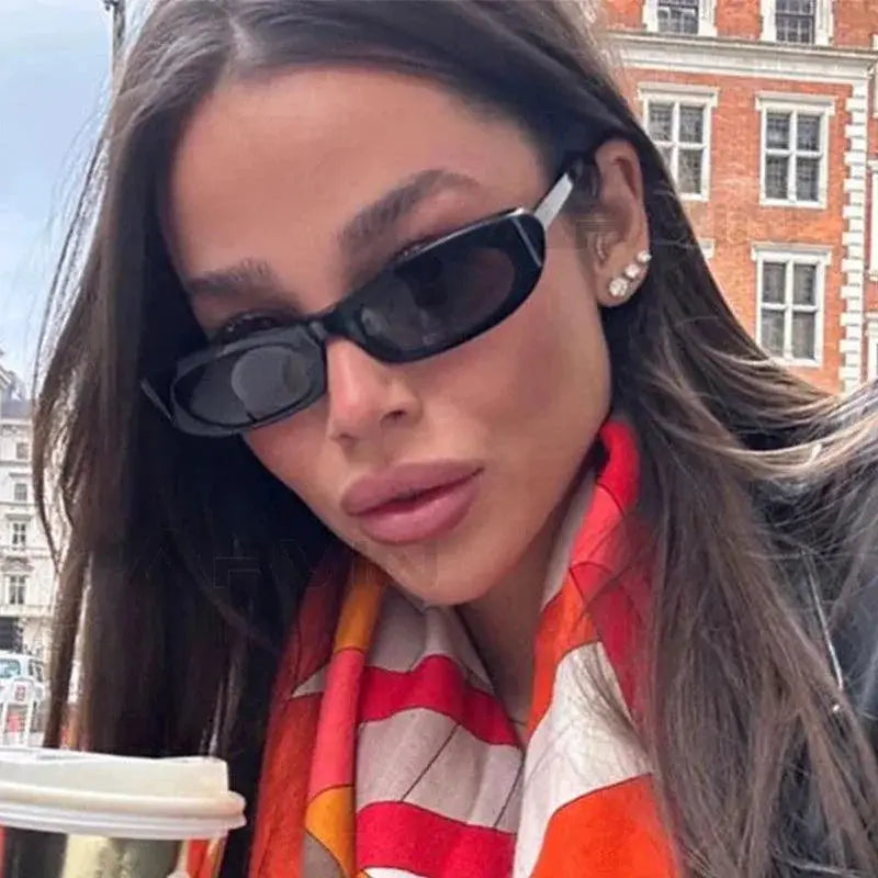 Chic Cat Eye Sunglasses 2023 Oval Black Eyewear For Women