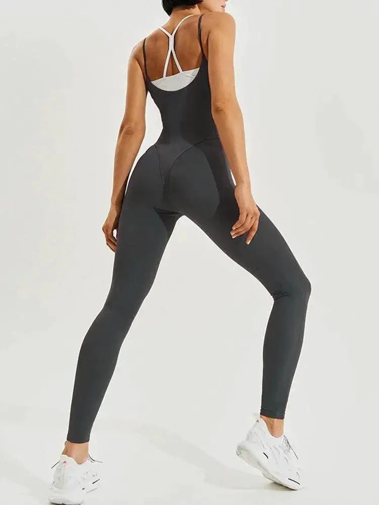 Iamsure Patchwork Sporty Jumpsuit Trendy Chic Romper