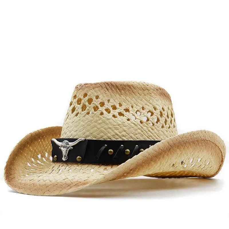 New Retro Raffia Straw Cowboy Hat For Women And Men Summer
