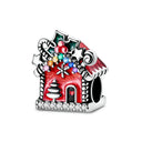 Silver Charm Pendant Christmas Stocking