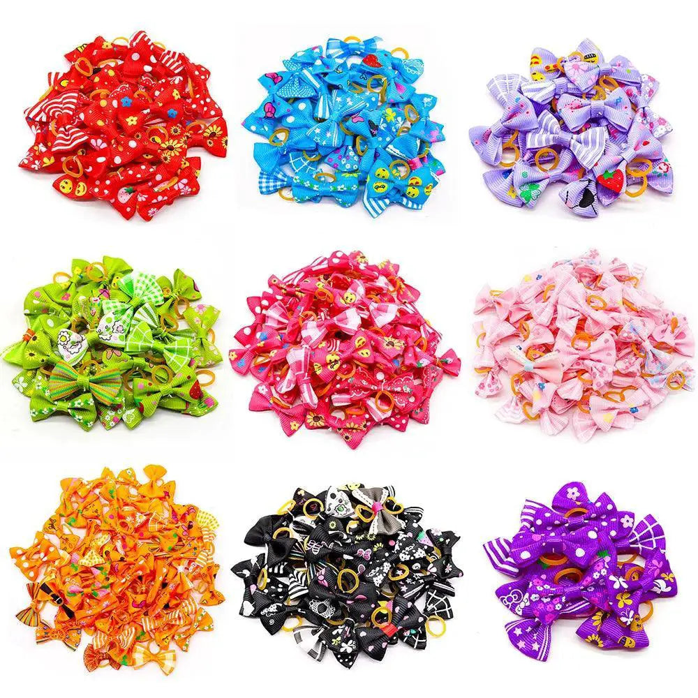 Pet Grooming Colorful Bows for Small Pets 30 Piece Set