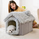 Foldable Winter Warm Cat Bed for Small Medium Pets Cozy Nest