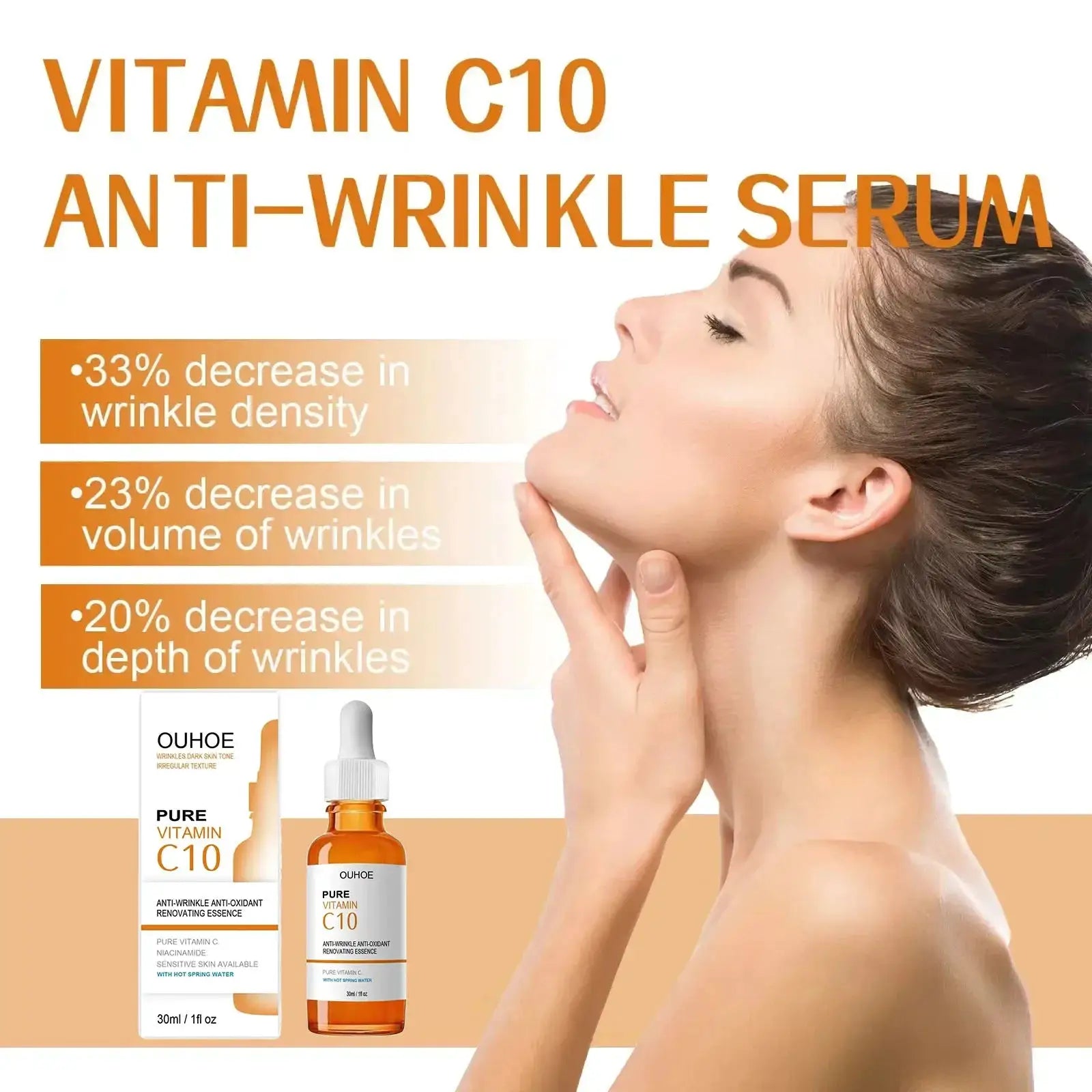 Vitamin C Face Serum Wrinkle Removal Anti Aging Skin Care