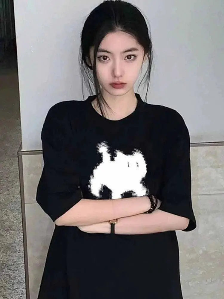 Y2K Aesthetic Harajuku Tee Retro Streetwear For Women