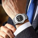 Square Stainless Steel Men Quartz Watch
