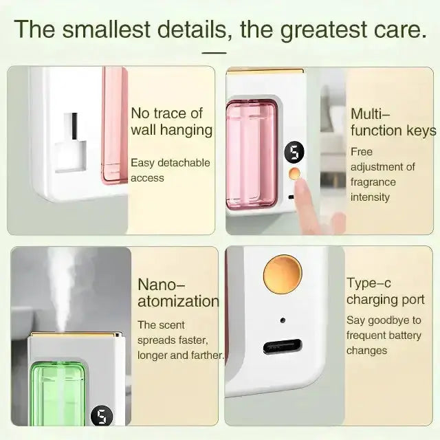 Mini Scent Machine Aromatherapy Diffuser With Smart Display