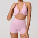 Yoga Set Women Breathable Hearuisavy Cross Bra