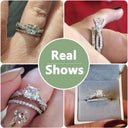 Princess Pear Moissanite Ring in Sterling Silver