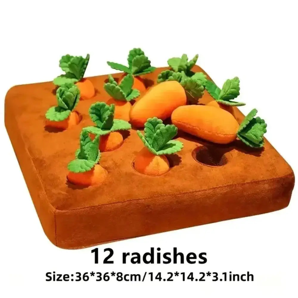 Carrot Snuffle Mat For Dogs Cats Puzzle Toy With 12 Carrots