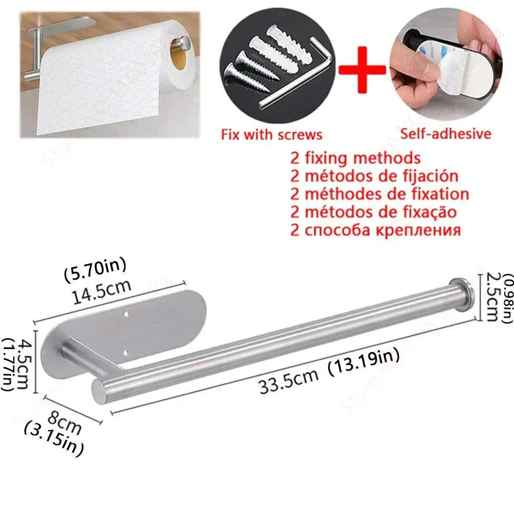 Bathroom Hardware Set With Wall Mount Organizer Space Saver