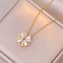 Fashion Retro Lucky Four Leaf Clover Necklace Gift for Women