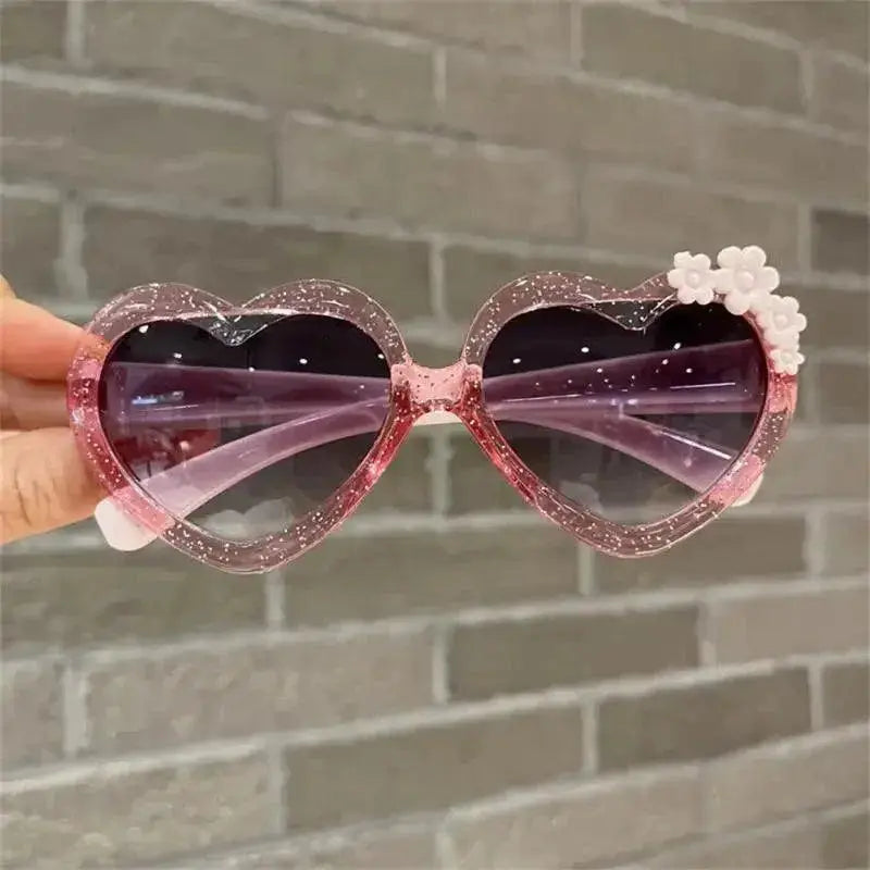 Cute Heart Shaped Kids Sunglasses With UV Protection