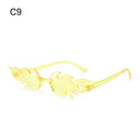Trendy Rimless Flame Sunglasses for Women UV400 Shades