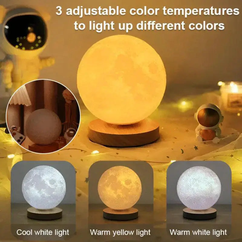 Levitating Moon Lamp 3D Night Light With Remote Colors