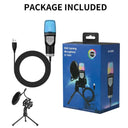 USB Microphone RGB Gaming Mic for Podcast Studio PC