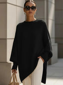 Thick Drop Shoulder Crewneck Sweater