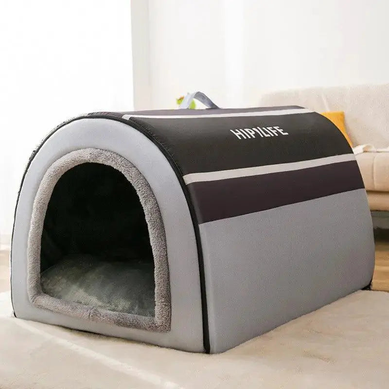 Winter Cozy Foldable Dog House Bed For Small Dogs All Season