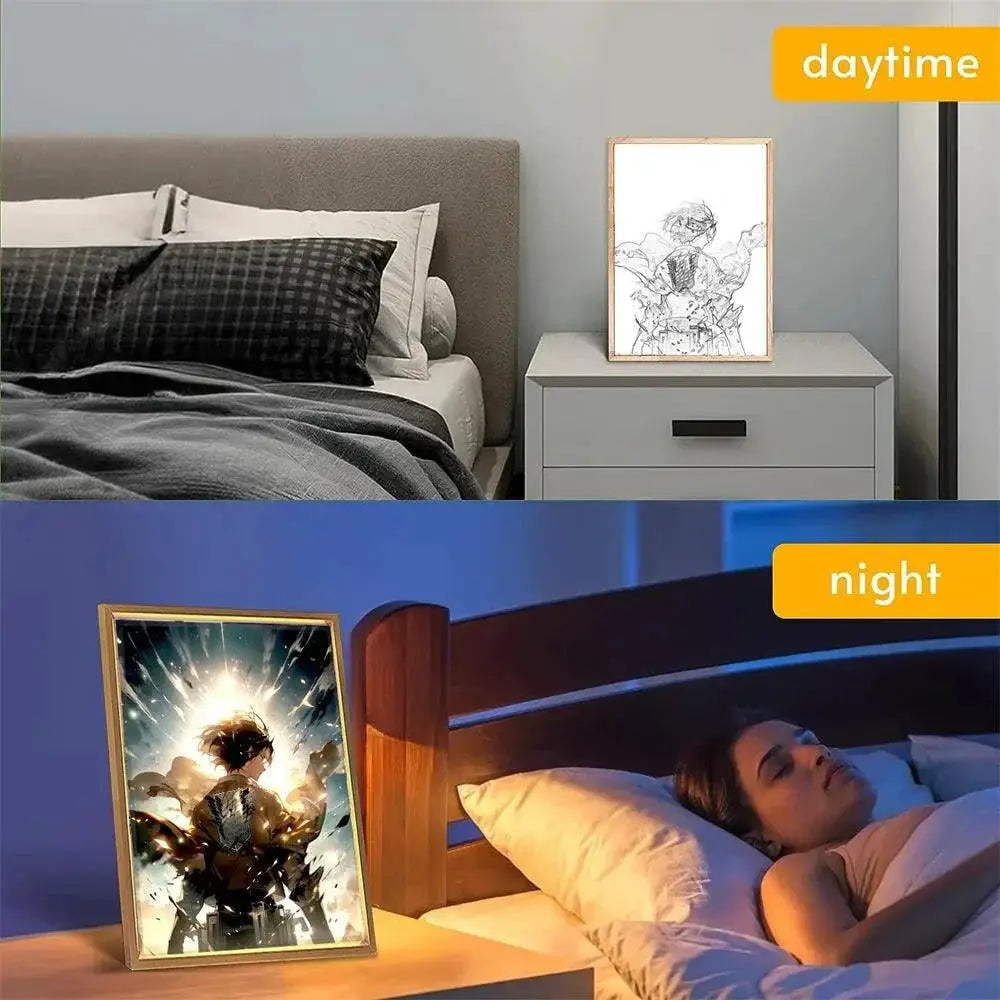 Attack On Titan LED Moon Lamp Anime Wall Art Decor