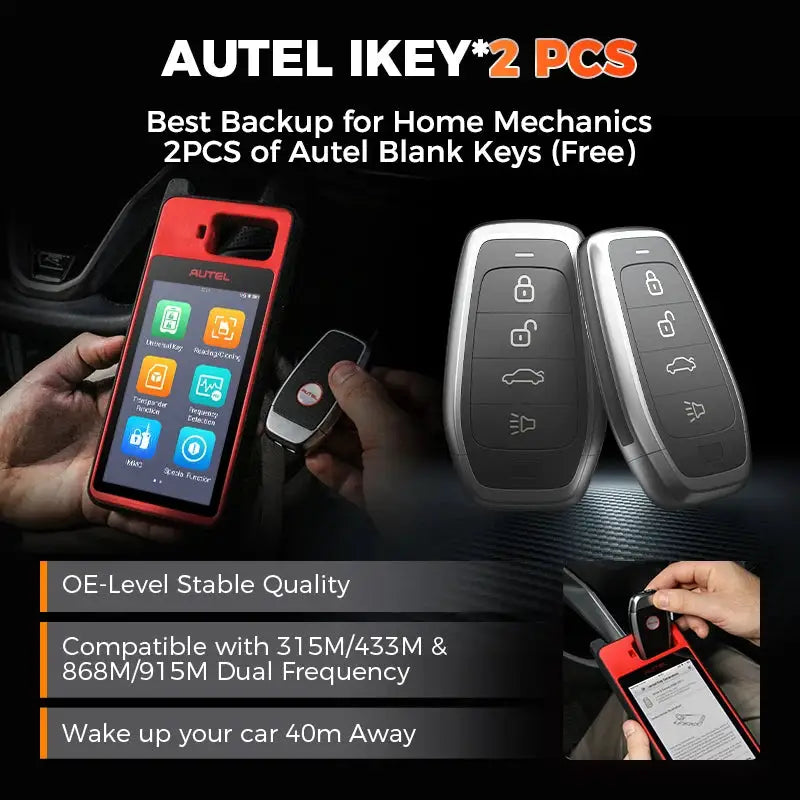Autel MaxiIM KM100E KM100 KM100X Key Fob Programmer Immobilizer Tool Key Creation IMMO Learning Chip Read Write Cloning Frequency Detection