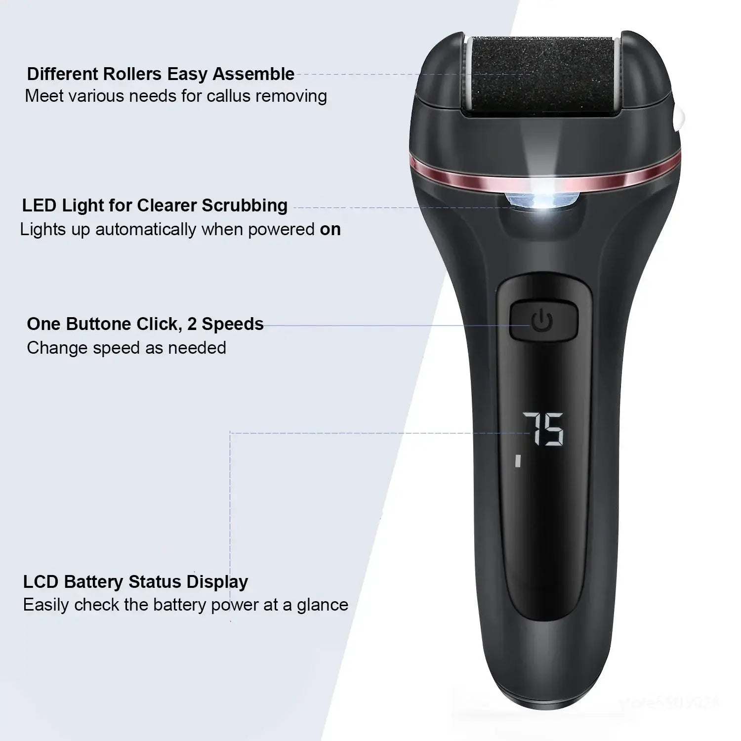 Three Heads Foot File Callus Remover Pedicure Machine